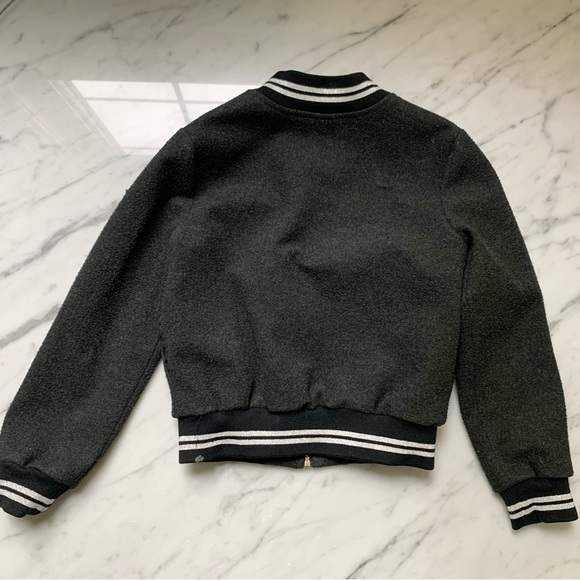 Truly Me Girls Bomber Jacket Charcoal Rhinestone 6 - Picture 2 of 16